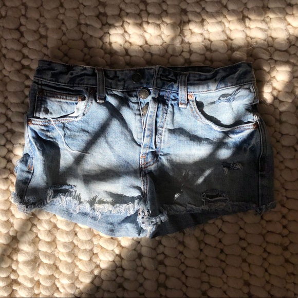 Free People Pants - ~Light wash distressed jean shorts~ Free People Pants - ~Light wash distressed jean shorts~